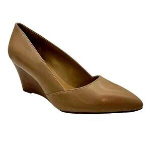 Franco Sarto Women's Wedge Pump -Cool Taupe Leather - Size 5M